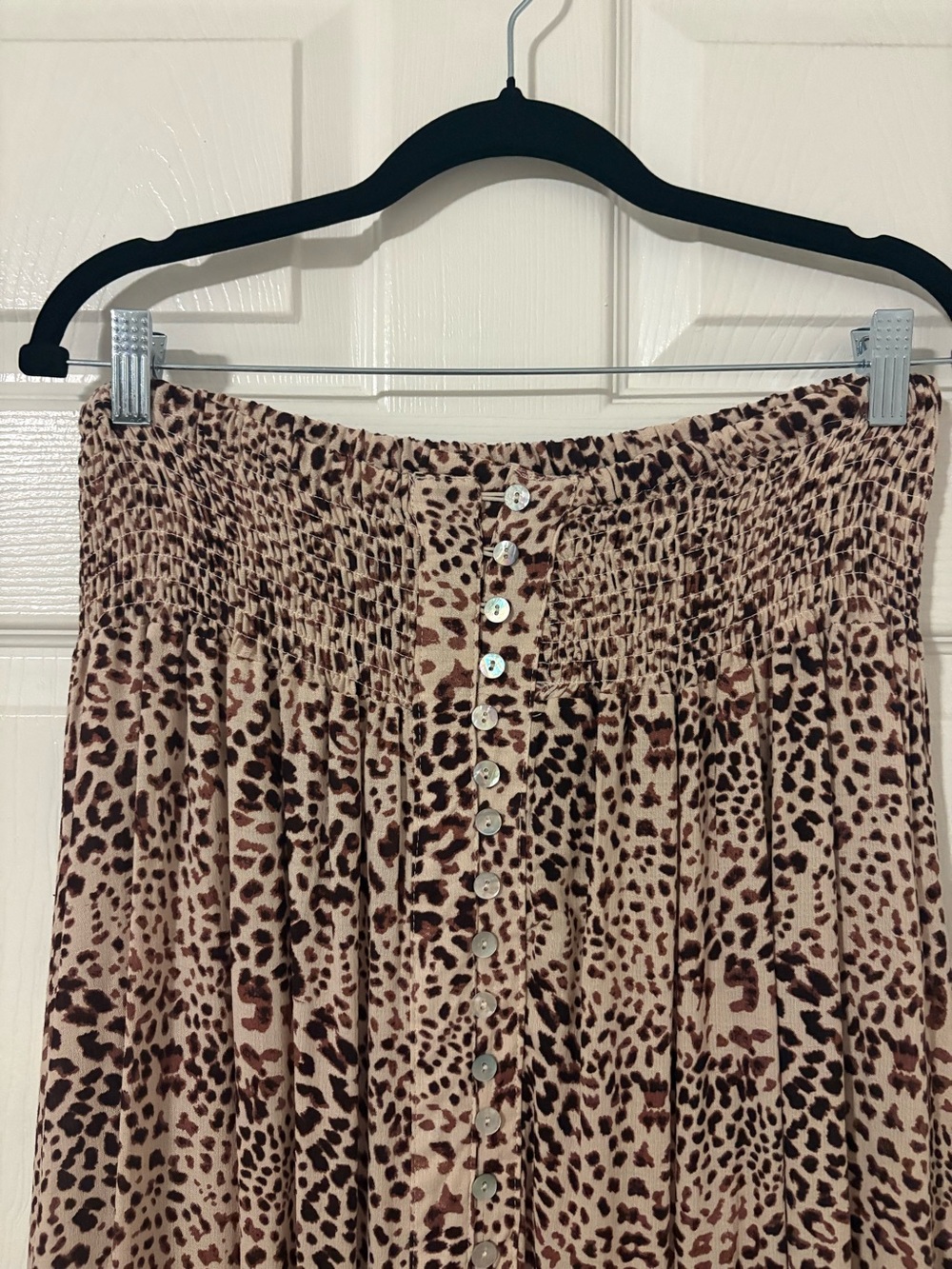 Rachel Zoe Leopard Print Maxi high low skirt - Neutral Brown - Picture 4 of 5